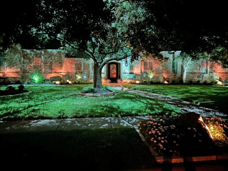 curb appeal landscape lighting Preston Hollow