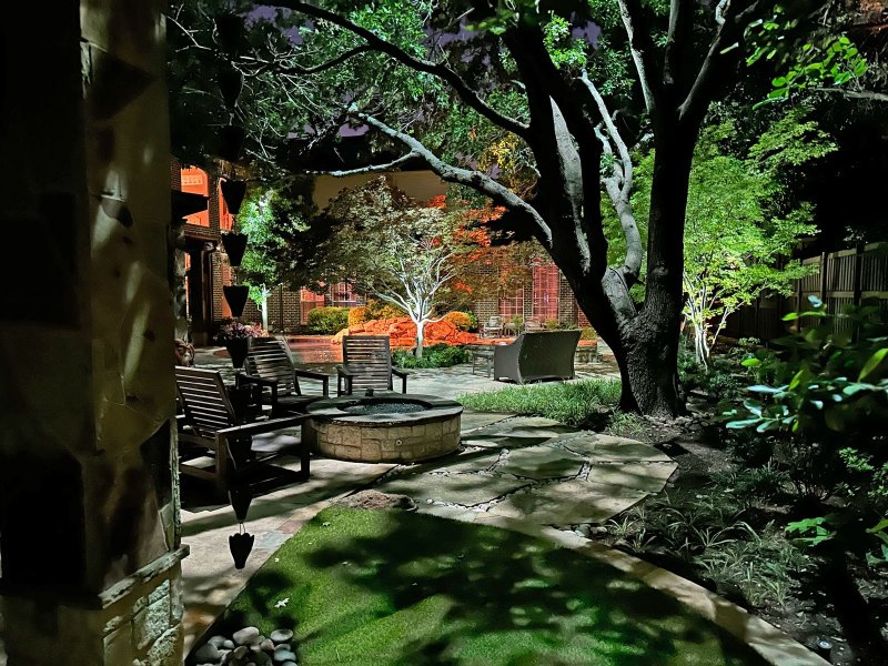 patio landscape lighting  Preston Hollow